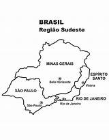 Peninsula Coloring Template Sudeste Mapa Brasil Do Regiao Pages Da sketch template