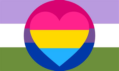 bisexual panromantic genderqueer combo flag by pride flags on deviantart