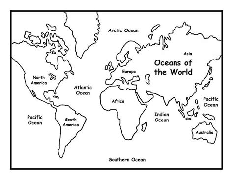 printable  continents coloring page