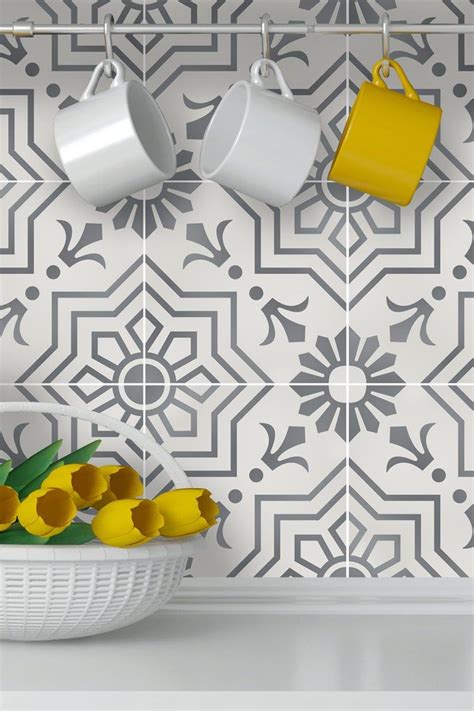 wall vinyl tile decals stickers  kitchen bathroom  etsy