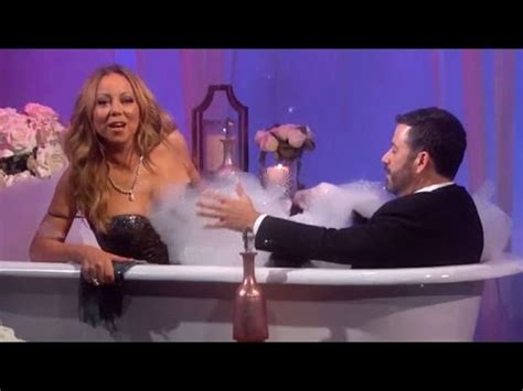 mariah carey takes a bath in a gown with jimmy kimmel says she won t get married in las vegas