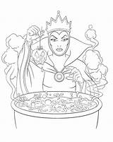 Coloring Disney Evil Pages Villains Queen Snow Villain Printable Book Witch Wicked Hatter Mad Kids Coloriage Blanche Neige Adult Color sketch template