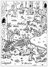 Foret Colorare Foresta Coloriage Giungla Enchantee Selva Bosque Adulti Disegno Forêt Dschungel Adultos Coloriages Justcolor Wald Malbuch Erwachsene Enchanted Osho sketch template
