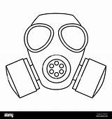 Gas Mask Outline Alamy Icon Style sketch template
