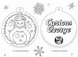Coloring Christmas Curious George Pages Ornaments Kids Ornament Pbs Cutout Printable Holiday Choose Board Rocks Sheets sketch template