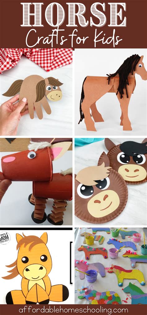 horse crafts  kids affordable homeschooling