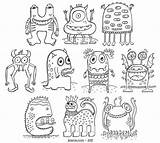 Malen Monstre Monstres Kleurplaten Maternelle Monstruos Ausmalen Infantiles Voorbeeldsjabloon sketch template