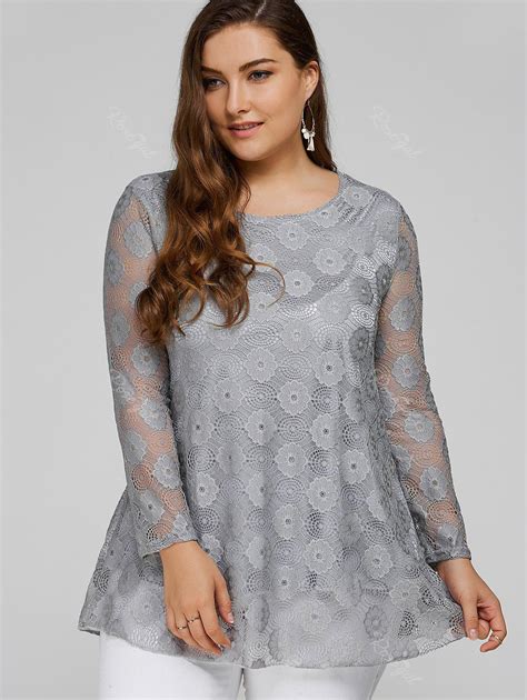 size lace tunic top rosegal