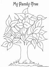 Tree Family Template Kids Printable Coloring Templates Leaves Clipart Color sketch template