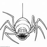 Coloring Scary Coloringpages Getdrawings Spiders Zszywka Getcoloringpages sketch template