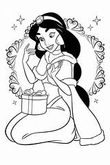 Coloring Jasmine Pages Princess Christmas Aladdin Disney Coloring4free Sheets Gift Jasmin Kids Prinzessin Wants Gifts Open Printable Popular Book Print sketch template