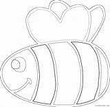 Bee Coloring Animated Coloring4free Related Posts sketch template