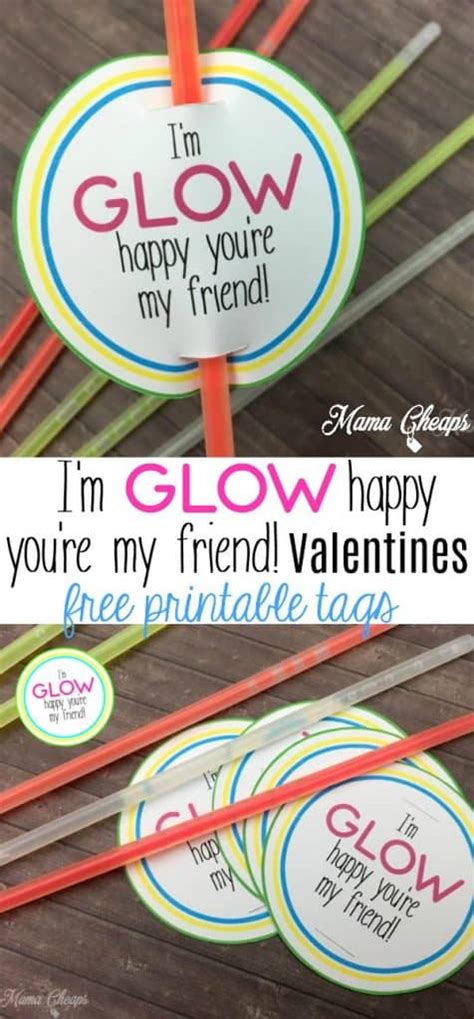 glow stick valentines  printable tags mama cheaps