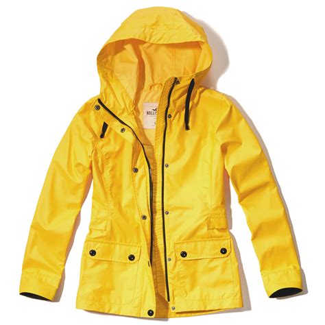 yellow nylon rain jacket fingering lesbian
