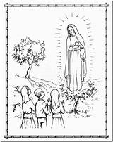 Fatima Catholic sketch template