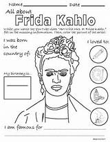 Frida Kahlo Teacherspayteachers sketch template