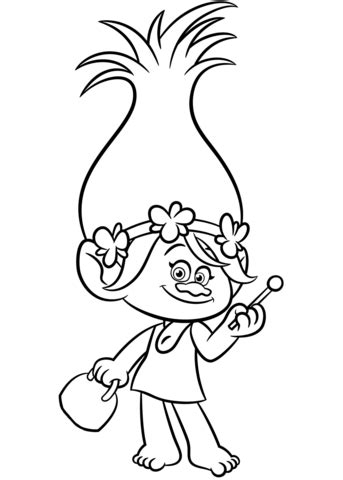 trolls queen barb  colouring pages