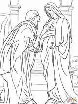 Visitation Elisabetta Zacharias Ausmalbilder Supercoloring Ausmalbild Giotto Besucht Nativity sketch template