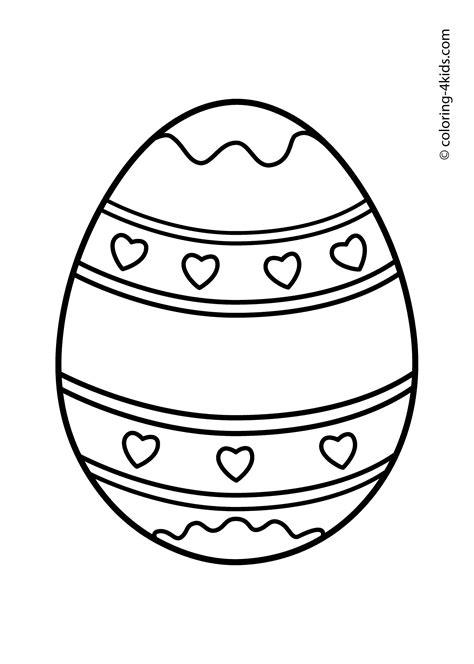 easy coloring sheets easter egg