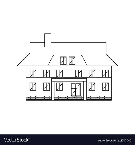 building house coloring pages royalty  vector image