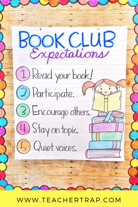 book club rules  expectations  students library library rules