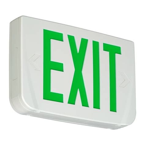 spec grade exit sign green led combo  led emergency lights