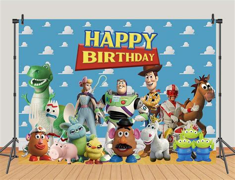 buy xft toy story theme happy birthday party photography backdrops