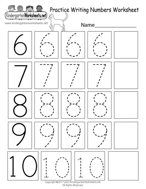 practice writing numbers worksheet  printable digital