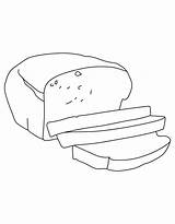 Bread Outline Slice Coloring Pages Drawing Color Print Place Getdrawings Utilising Button sketch template