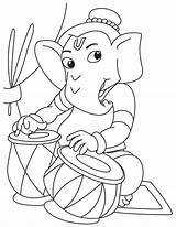 Ganesha Ganesh Coloring Pages Lord Kids Tabla Playing Drawing Pencil Colouring Bal Sketch Printable Color Template Print Getcolorings Getdrawings Wonder sketch template