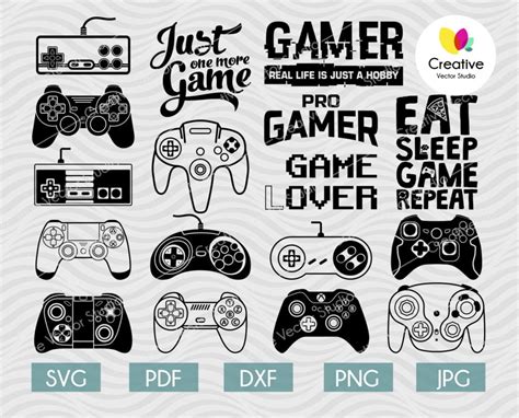 video game controller svg bundle creative vector studio
