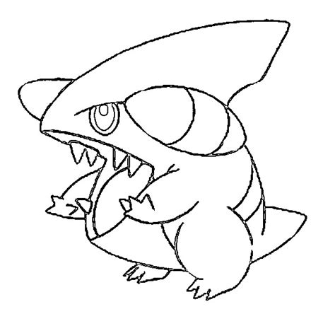 coloring pages pokemon gible drawings pokemon