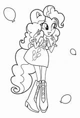 Pinkie Equestria Pinki Colorings sketch template