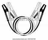 Jumper Cables Cable Car Power Stock Vector Isolated Clamps Wire Illustration Shutterstock sketch template