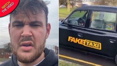 man stumbles across fake taxi used in porn films during walk with pal