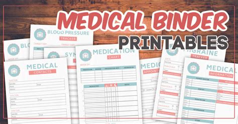 printable medical binder  worksheets savor savvy