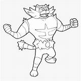 Coloring Incineroar Pages Pokemon Drawing Color Draw Collection Popular Visit sketch template