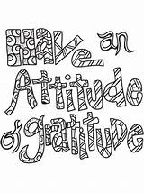 Gratitude Attitude Spreuken Kleurplaten Persoonlijke sketch template