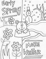 Groundhog Coloring Pages Printable Worksheets Winter Spring Worksheet Kids Doodle Color Ground Sheets Hog Preschool Colouring Activities February Print Kindergarten sketch template