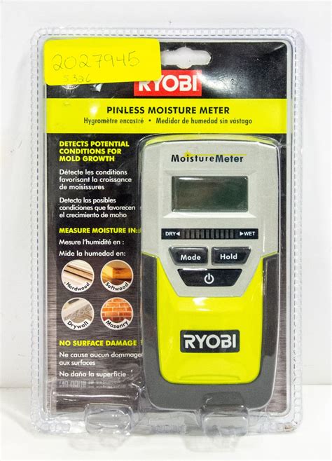 New Ryobi Pinless Moisture Meter Detects