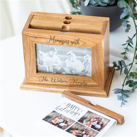 Personalised Wooden Pull Out Photo Album Holder Etsy
