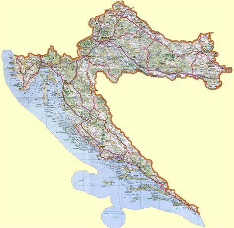croatia maps printable maps  croatia