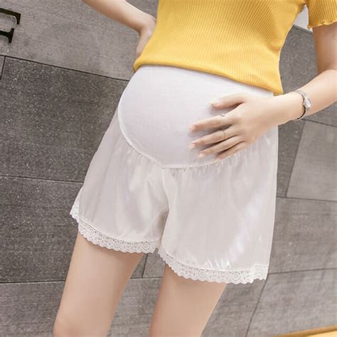 Maternity Pregnancy Women Shorts Over Bump Underpants Faux Satin Silk