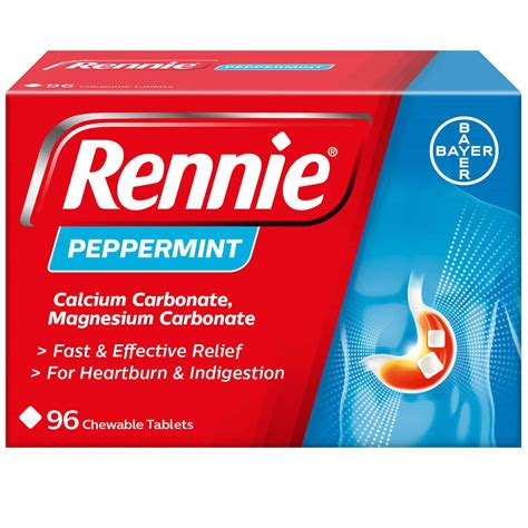 rennie peppermint indigestion relief pk health wellbeing bm