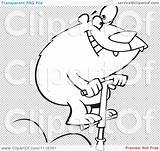 Outlined Pogo Jumping Stick Bear Royalty Clipart Cartoon Vector Toonaday sketch template