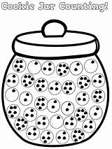 Jar Coloring Cookie Pages Counting Printable Sheet Getcolorings Educational Recommended sketch template