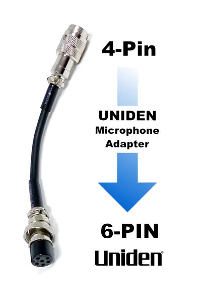 uniden  president cb  pin   pin microphone adapter
