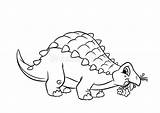 Ankylosaurus Coloring Dinosaur Pages Cartoon Illustration Dreamstime Kids Color Preview Stock Isolated Dinosaurs Cretaceous sketch template