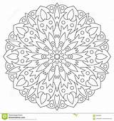 Mandala Ethnic Element Circular Coloring Pattern Preview sketch template