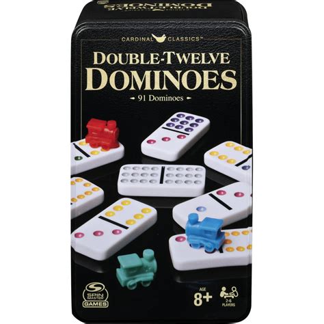 double twelve dominoes set  storage tin  families  kids ages    walmartcom